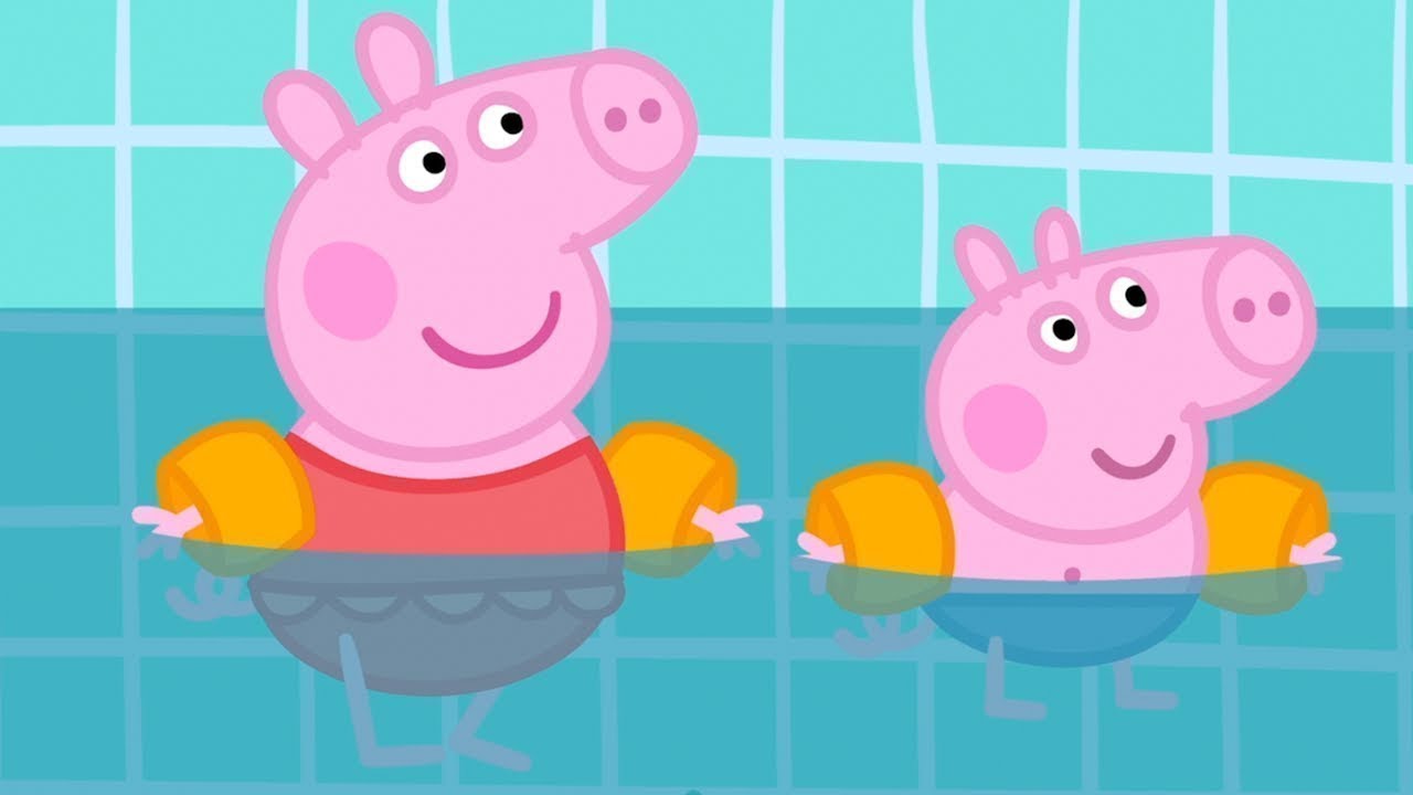 Peppa Pig Full Episodes | Swimming with Peppa and George Family Kids Cartoon img